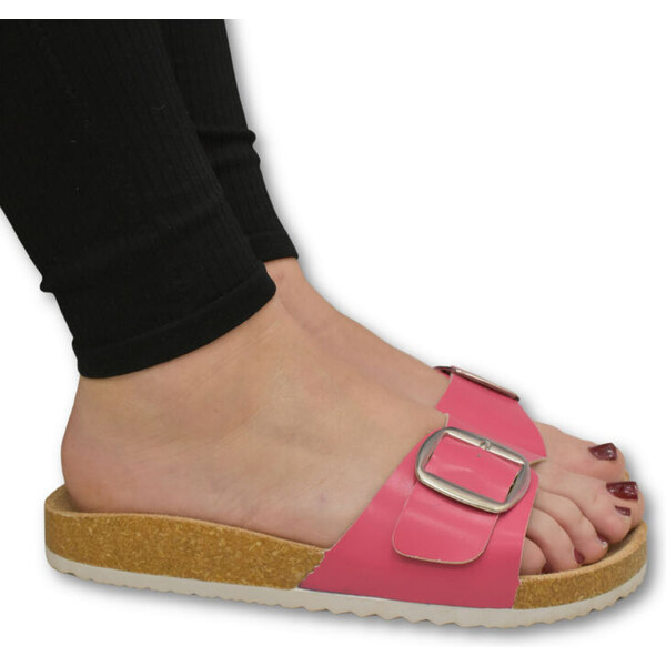 COMER Dámske tmavoružové šľapky FORA 62608117