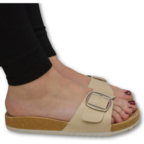 COMER Dámske béžové šľapky FORA2 62608120