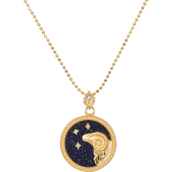 MAJYA Strieborný prívesok s retiazkou BLACKSKY ARIES 10890 64582024