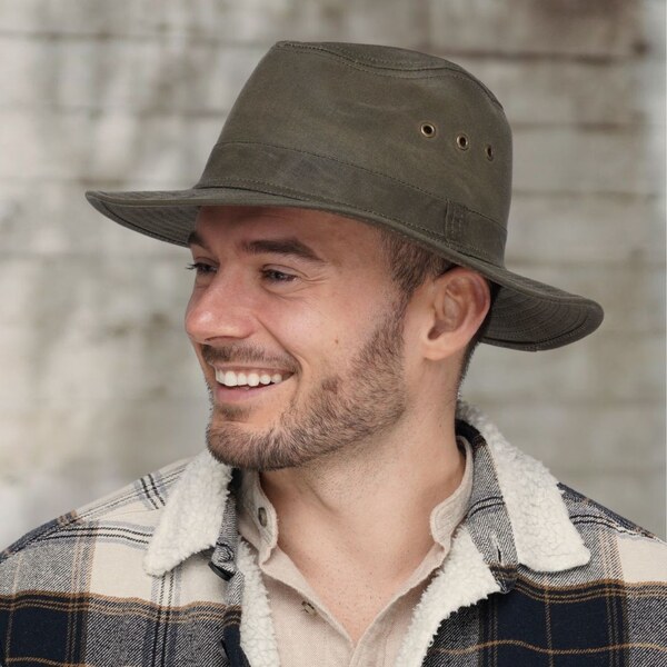 KRUMLOVANKA Austrálsky klobúk Bushman - Oilskin 100% cotton Outdoors 62118626