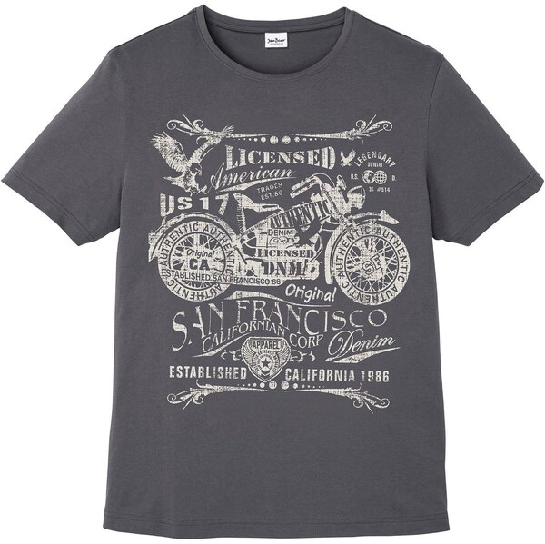 bonprix Tričko z čistej bavlny, farba šedá 44732991