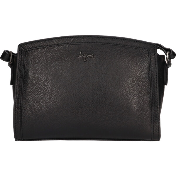 Lagen Dámska kožená crossbody kabelka LG003 black 66593872