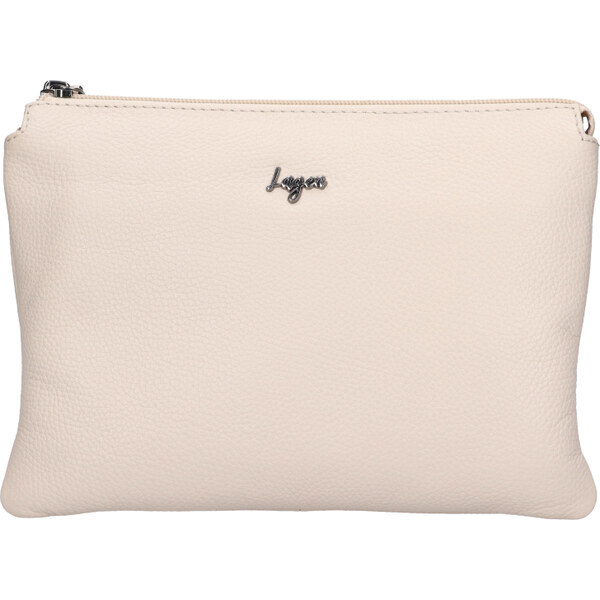 Lagen Dámska kožená crossbody kabelka LG213 white 66581438
