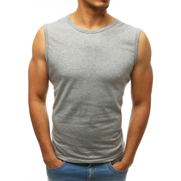 BASIC Šedé pánske tielko rx3498 11330243