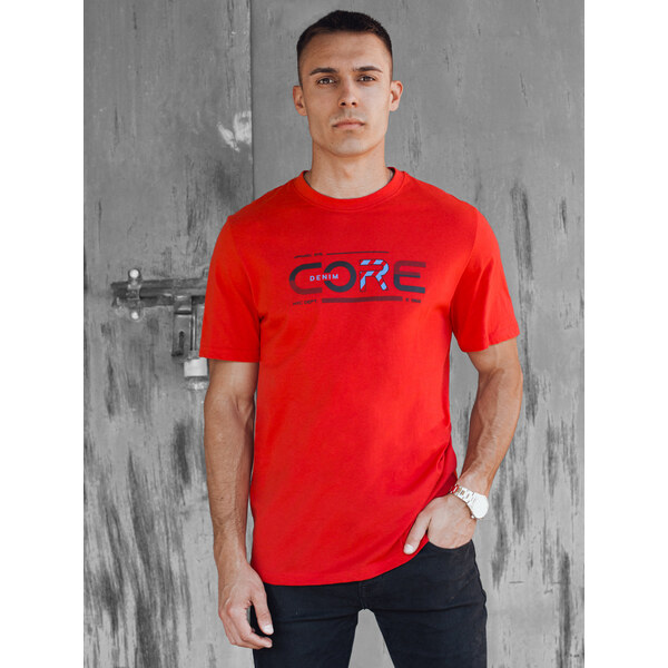 BASIC Oranžové tričko s potlačou CORE RX5420 52672723