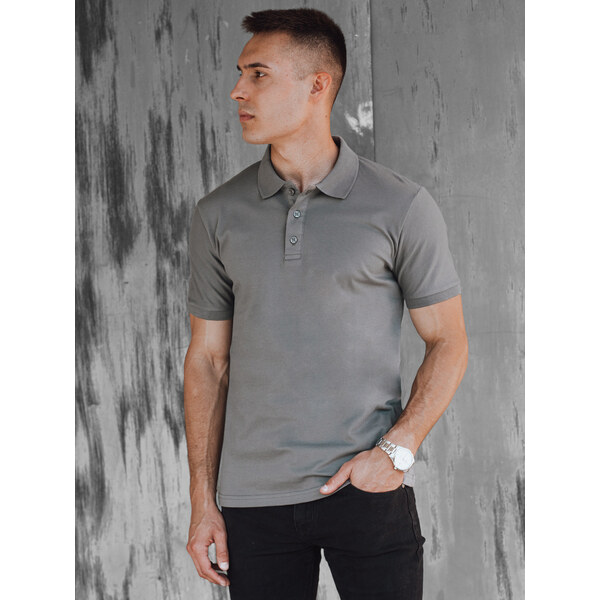 BASIC Tmavosivé pánske polotričko PX0599 52672733