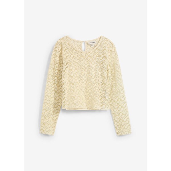 bonprix Čipkovaná blúzka s džersejovým topom (2-dielna sada), farba 62619347