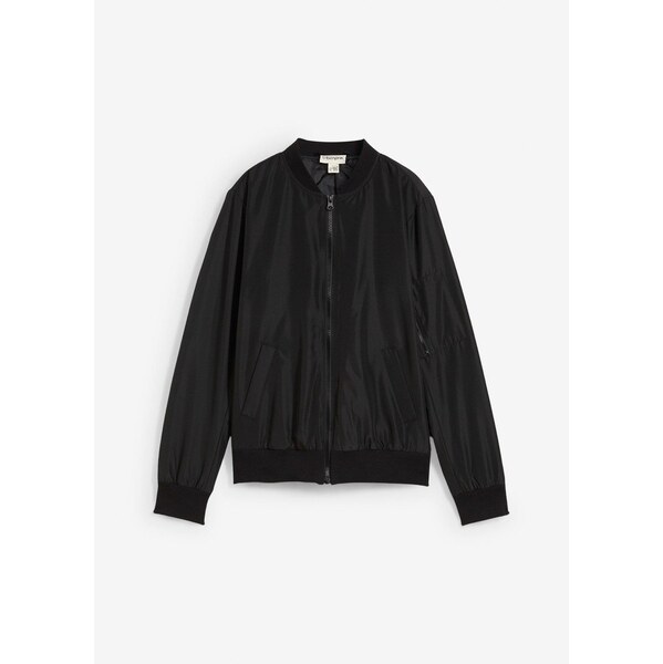 bonprix Prechodná bunda v strihu bluzónu, farba čierna 62619359