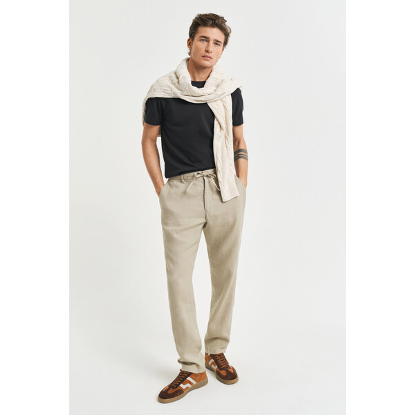 NOHAVICE GANT RELAXED LINEN DS PANTS DRY SAND 62622071