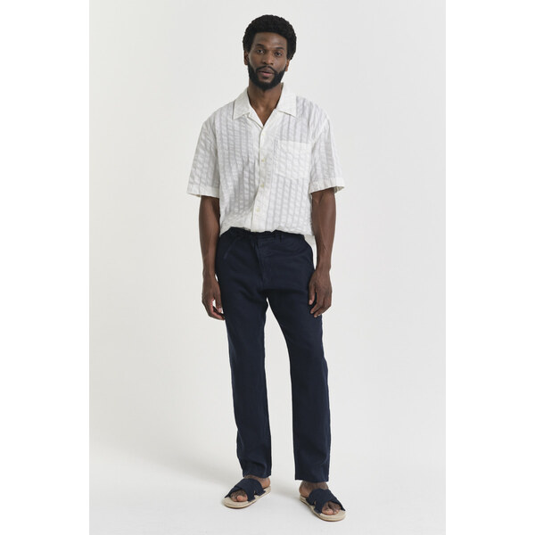 NOHAVICE GANT RELAXED LINEN DS PANTS EVENING BLUE 62622072