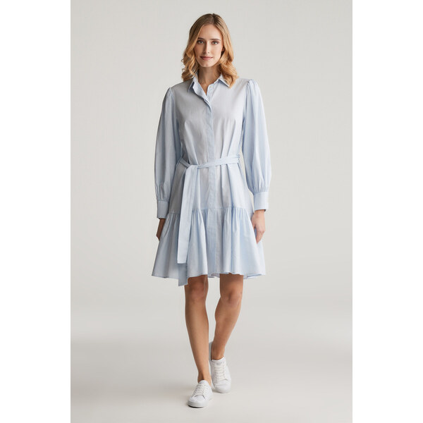 ŠATY GANT REG CLASSIC POPLIN STRIPED DRESS FRESH BLUE 62622090