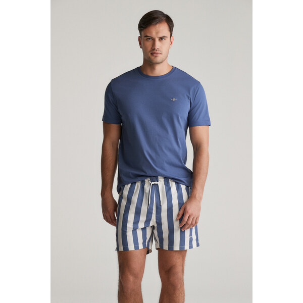 PLAVKY GANT BLOCK STRIPE SWIM SHORTS DUSTY NAVY 62622113