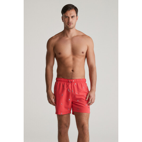 PLAVKY GANT BOAT EMBROIDERY SWIM SHORTS WATERMELON RED 62622116