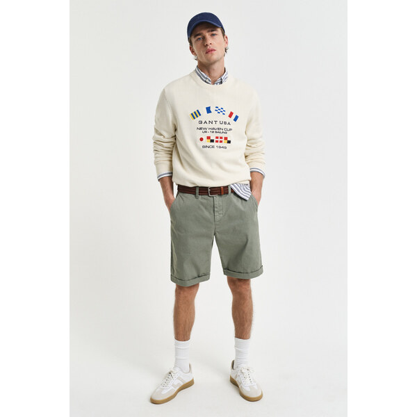 ŠORTKY GANT REG SUNFADED CHINO SHORTS KALAMATA GREEN 62622068