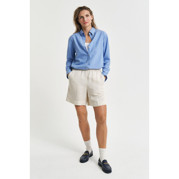 ŠORTKY GANT REL LINEN BLEND PULL ON SHORTS PUTTY 62622079