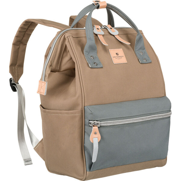 Dvojfarebný cestovný dámsky batoh z polyesteru s deviatimi vreckami - 62623375
