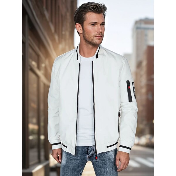 Dstreet Módna biela bomber bunda 62631152