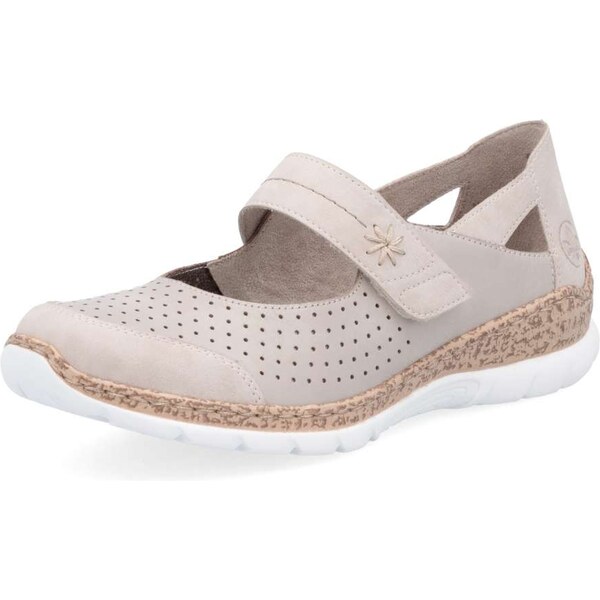 Dámske baleríny RIEKER N42B2-62 ružová S5 62631788