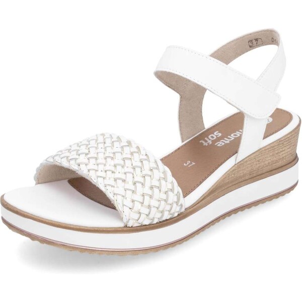 RIEKER Dámske sandále REMONTE D6465-80 biela S5 62631797