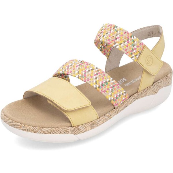 RIEKER Dámske sandále REMONTE R6861-68 žltá S5 62631800