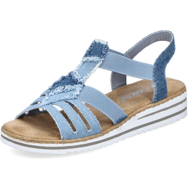 Dámske sandále RIEKER V0678-12 modrá S5 62631803
