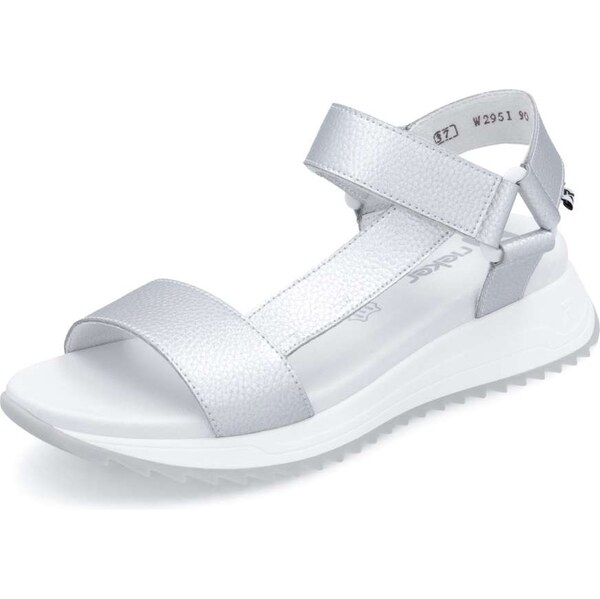 Dámske sandále RIEKER W2951-90 strieborná S5 62631807
