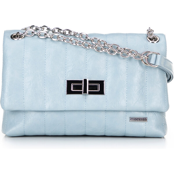 Wittchen Dámska crossbody z ekokože dvojkomorová malá modrá 100-4Y-419 66066442