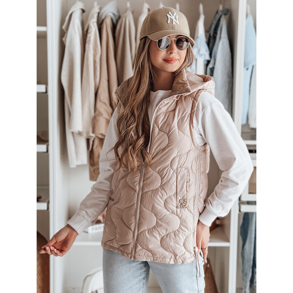 BASIC Svetloružová dámska prešívaná vesta VESOLITA TY4879 62634291