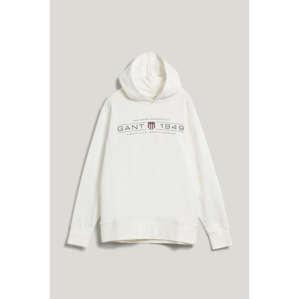 MIKINA GANT GRAPHIC HOODIE EGGSHELL 61866379