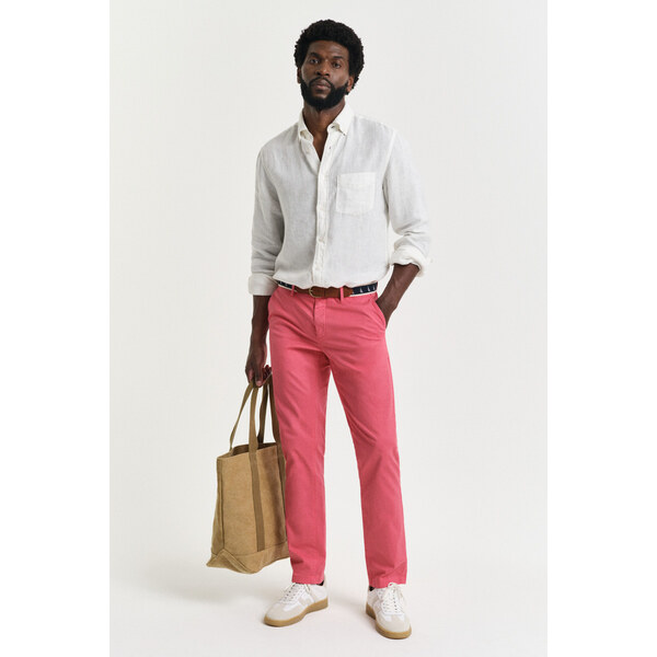 NOHAVICE GANT SLIM SUNFADED CHINOS WATERMELON RED 62638492