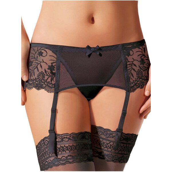 Dámsky podväzkový pás N.32 Black - EWANA 62637296