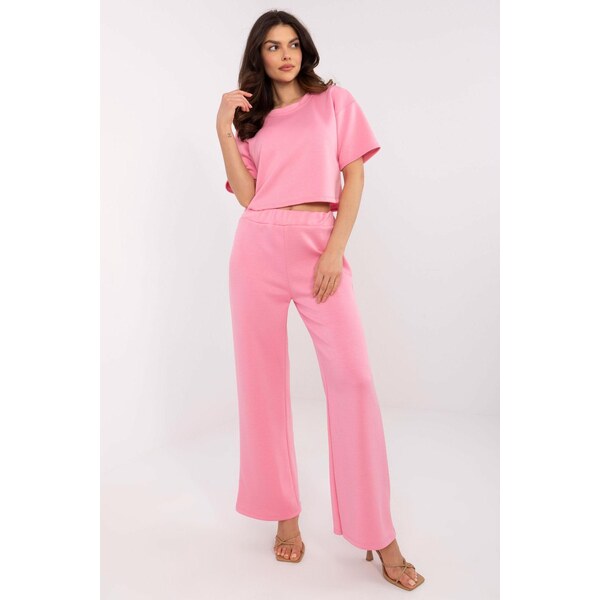 MladaModa Tepláková súprava s krátkou blúzkou model 59602 jasná ružová 62639684