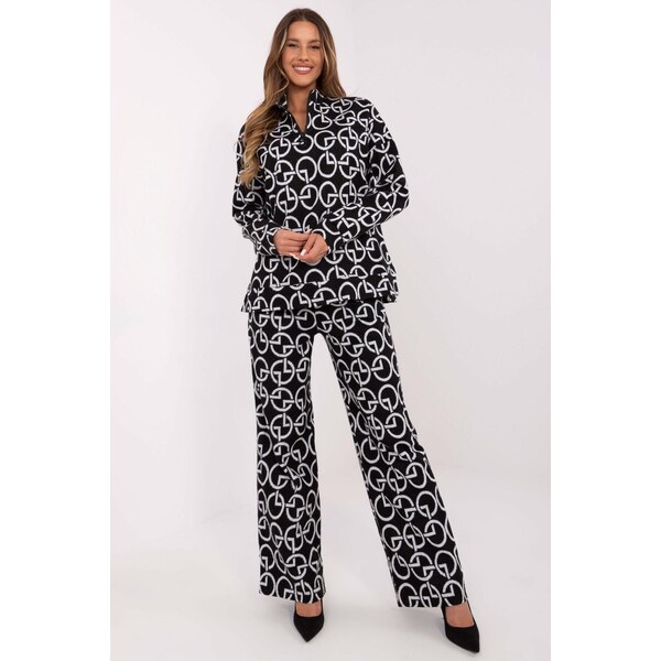 MladaModa Elegantná dvojdielna súprava model 55192 čierna+biela 62639681