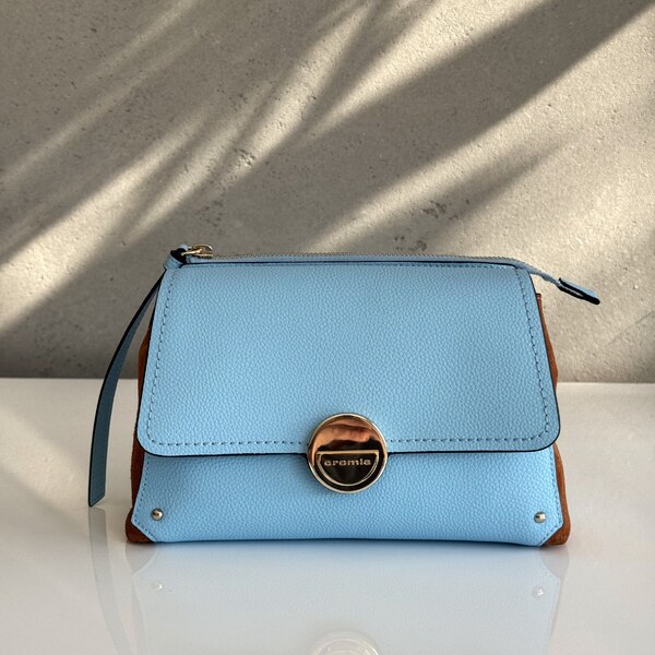 Kožená kabelka CROMIA Maya azzurro 62645971