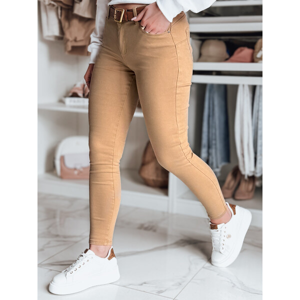 BASIC Svetlohnedé skinny džínsy LODGE UY1905 49386107