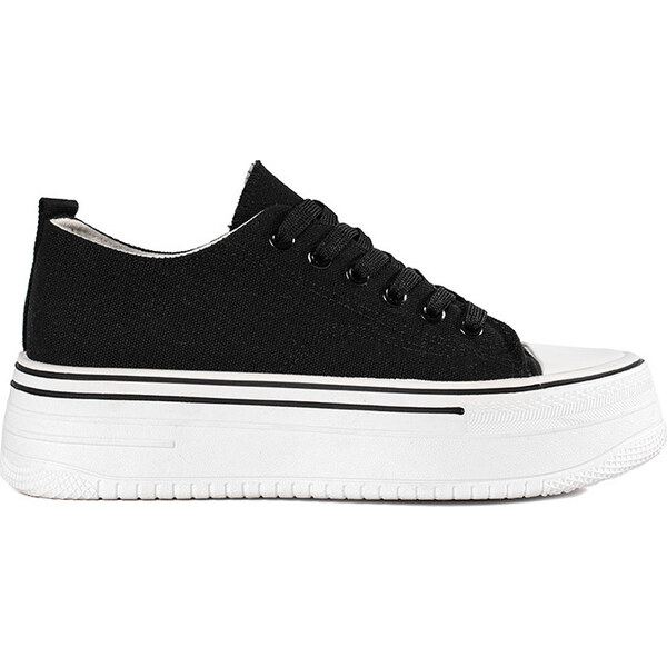 SHELOVET Čierne dámske tenisky na hrubej podrážke TA-215B 66149479