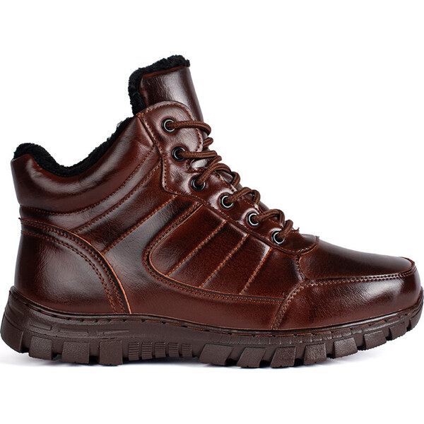 SHELOVET Hnedé zimné pánske zateplené topánky 31102-2-BR 66149456