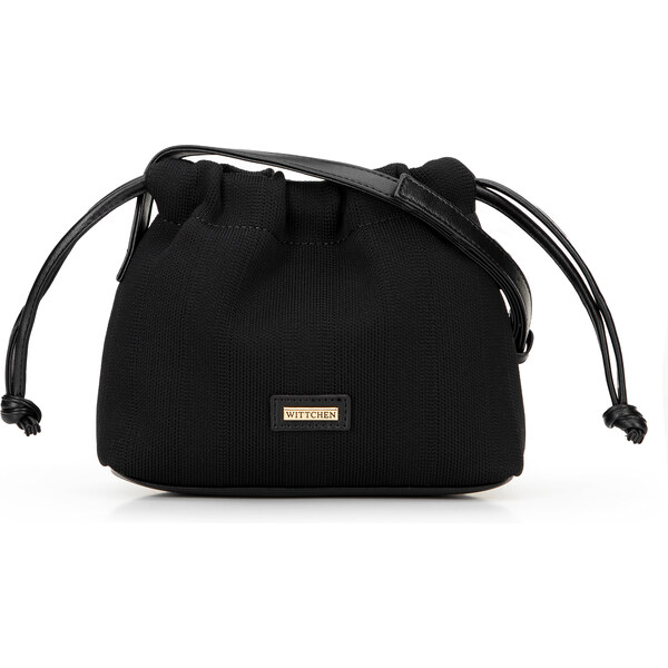 Wittchen Dámska malá kabelka typu vak so šnúrkami čierna 100-4Y-403-1 66066466