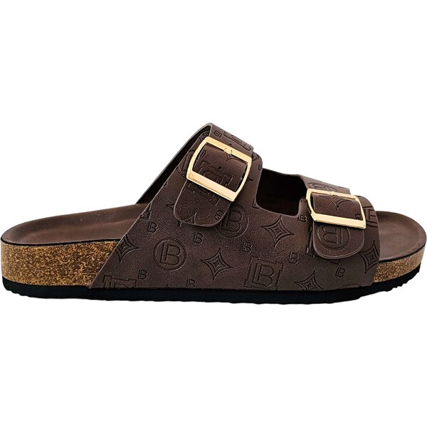 Hnedé Šľapky Laura Biagiotti Calf DK Brown 62654311