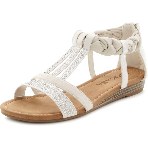 LASCANA Sandále priehľadná / šedobiela 62662885