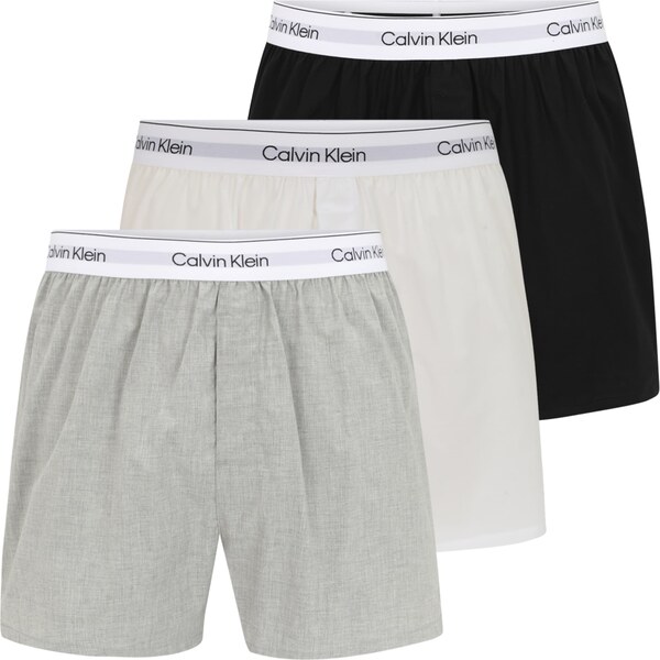 Calvin Klein Underwear Boxerky sivá / čierna / biela 62664191