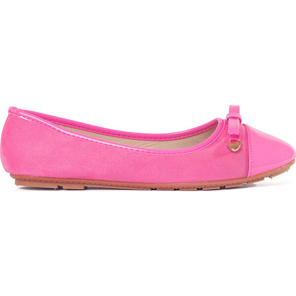 SHELOVET Ružové ploché dámske baleríny s lakovanou špičkou A801L.P 66149477