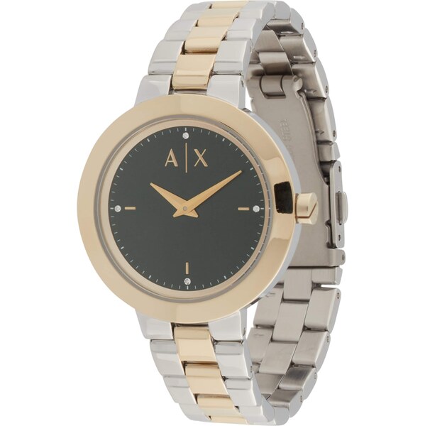 ARMANI EXCHANGE Analógové hodinky zlatá / tmavozelená / strieborná 62663140