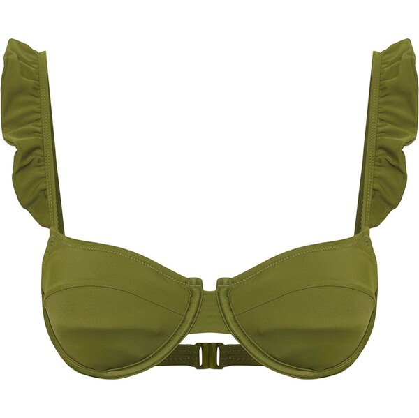 Trendyol Bikinový top olivová 63135908