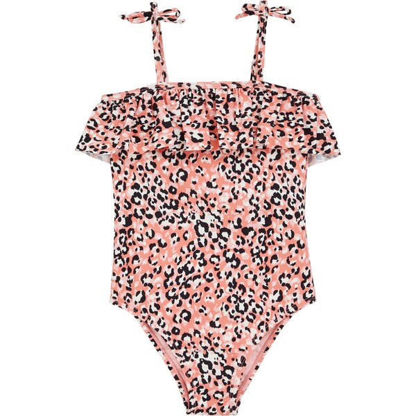 WE Fashion Jednodielne plavky koralová / čierna / biela 62663412