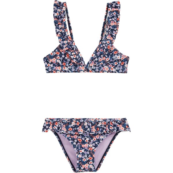 WE Fashion Bikiny tmavomodrá / fialová / oranžová / biela 62663395