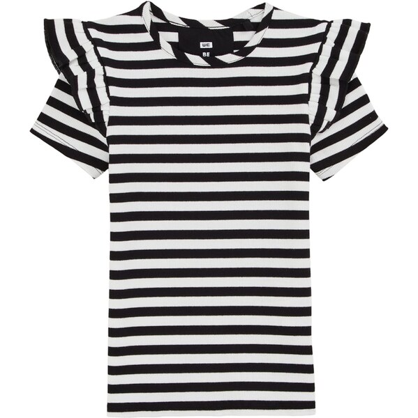 WE Fashion Tričko čierna / biela 62662304