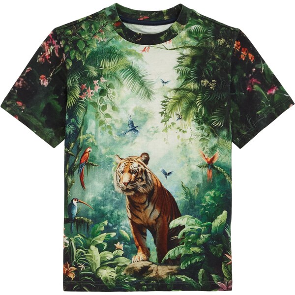 WE Fashion Tričko svetlohnedá / sivá / tmavozelená / lososová 62663402