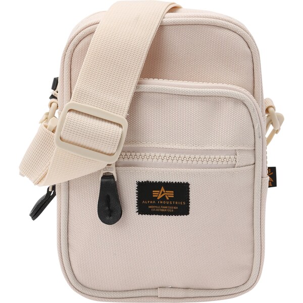 ALPHA INDUSTRIES Taška cez rameno čierna / biela ako vlna 62663114