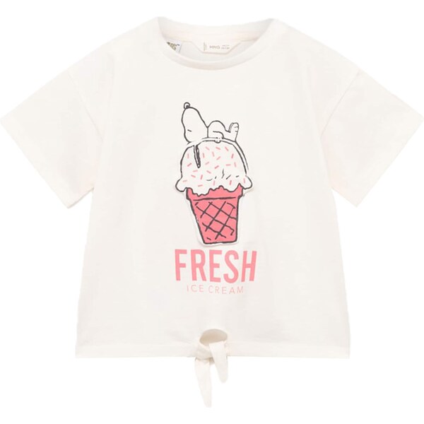 MANGO KIDS Tričko SYFRESH ružová / čierna / šedobiela 62663663